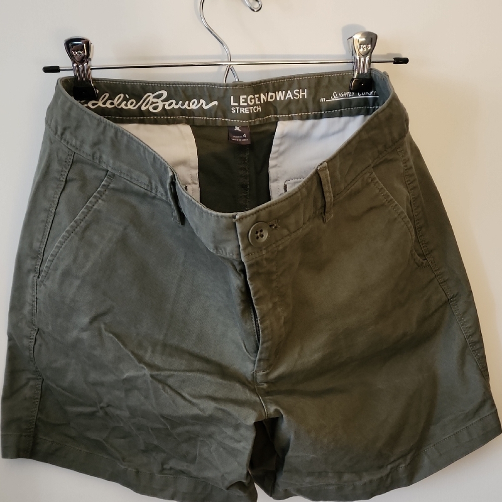 Eddie Bauer Women's Olive Chino Shorts